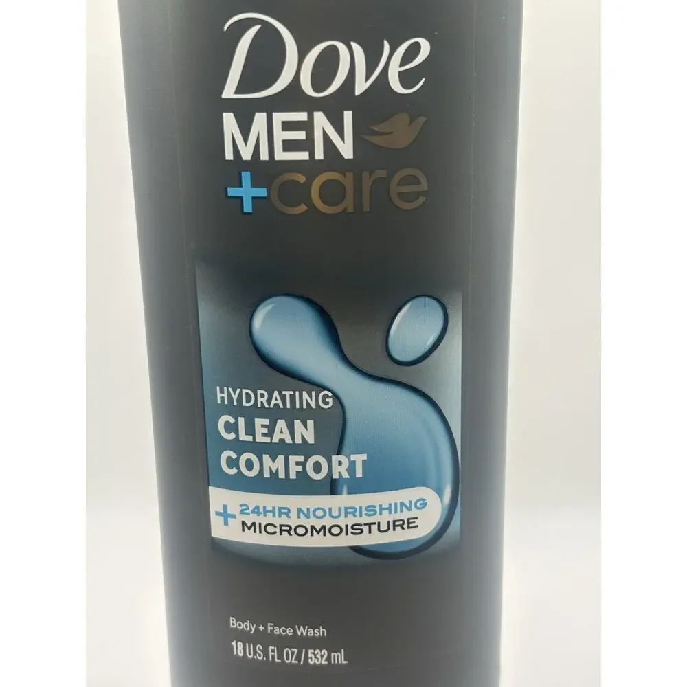 DOVE MEN +CARE | CLEAN COMFORT Hydrating Body+Face Wash 24hr Micromoisture 18oz
